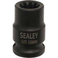 Sealey Brake Caliper Socket 1/2" Drive 15mm Square Ribe 10 Point VAG Audi Q7 S8