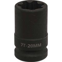 Sealey VS0986 1/2inSq Drive 20mm Square Ribe 7pt Brake Caliper Socket