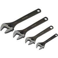 SEALEY PREMIER 4pc Adjustable Spanner Wrench Set 150mm 200mm 250mm 300mm AK9567
