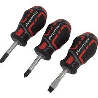 Sealey AK4328 3pc GripMAX® Stubby Screwdriver Set