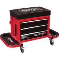 Sealey SCR18R Mechanics Utility Seat Toolbox Red