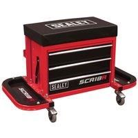 Sealey SCR18R Mechanics Utility Seat Toolbox Red