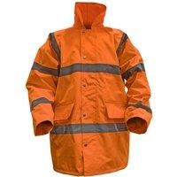 Sealey Hi-Vis Orange Motorway Jacket with Quilted Lining - XX-Large