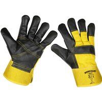 Sealey Riggers Gloves Hide Palm Pair