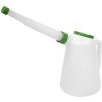Sealey JDL5G Oil Measuring Jug with Lid and Flexi Spout, 5L Green