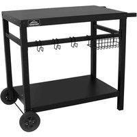 Dellonda BBQ/Plancha Trolley for Outdoor Grilling/Cooking with Utensil Holder