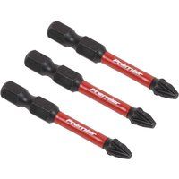 Sealey Premier Pozi #2 Impact Power Tool Bits 50mm - 3pc