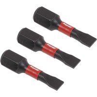 Sealey AK8201 3pc 25mm Slotted 4.5mm Impact Power Tool Bits