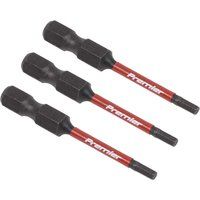 Sealey Hex 2.5mm Impact Power Tool Bits 50mm - Pack of 3 - AK8235