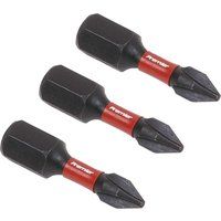 Sealey AK8204 3pc 25mm Phillips #1 Impact Power Tool Bit Set
