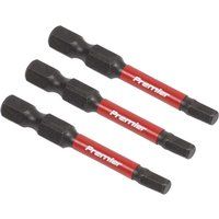 Sealey AK8237 Hex 4mm Impact Power Tool Bits 50mm 3pc