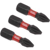 Sealey AK8205 3pc 25mm Phillips #2 Impact Power Tool Bit Set