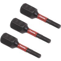 Sealey Premier Hex 2.5mm Impact Power Tool Bits 25mm - 3pc
