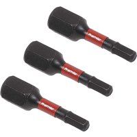 Sealey AK8211 Hex 3mm Impact Power Tool Bits 25mm - 3pc