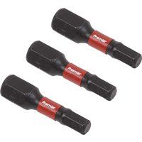 Sealey AK8212 Hex 4mm Impact Power Tool Bits 25mm 3pc