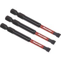 Sealey Slotted 5.5mm Impact Power Tool Bits 75mm - Pack of 3 - AK8252