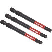 Sealey Hex 5mm Impact Power Tool Bits 75mm - Pack of 3 - AK8263