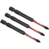 Sealey AK8257 Pozi #1 Impact Power Tool Bits 75mm 3pc