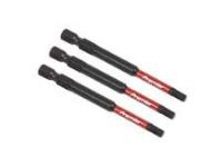 Sealey Hex 4mm Impact Power Tool Bits 75mm - Pack of 3 - AK8262