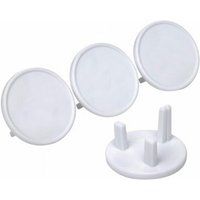 Zexum UK 3 Pin Round Child & Baby Safety Electric Outlet Socket Covers - 1 Pack