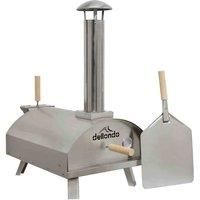 Dellonda 14" Wood-Fired Pizza Oven 380°C, Meat Smoking Stainless Steel Portable