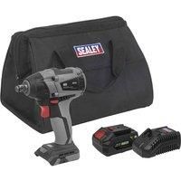 Sealey 20V SV20 Series 4Ah 1/2"Sq Drive Brushless Impact Wrench Kit 300Nm - CP20VIWXKIT1