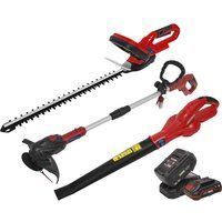 Sealey 20V SV20 Series 3 x Garden Power Tool Kit - 2 Batteries - CP20VCOMBO6