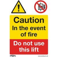 Sealey Caution Do Not Use Lift Rigid Plastic Warning Safety Sign - Pack of 10