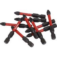 Sealey Pozi #2 Impact Power Tool Bits 50mm - 10pc - AK8275