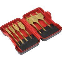 Sealey AK3707FW 7pc 1/4"Hex Shank Flat Wood Drill Bit Set
