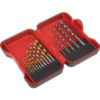 Sealey AK3717TCM 17 Piece Titanium Nitrade HSS / Masonry Drill Bit Set