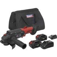 Sealey 20V 4Ah SV20 Series Ø115mm Cordless Angle Grinder Kit - 2 Batteries - CP20VAGBKIT