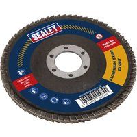 Sealey Flap Disc Aluminium Oxide Ã˜100mm Ã˜16mm Bore 40Grit
