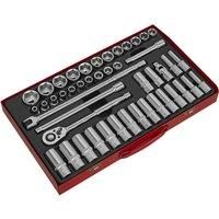 Sealey AK6941 Socket Set 46pc 1/2"Sq Drive 6pt WallDrive® - Metric