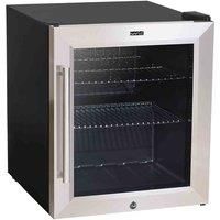 Baridi 50L Drinks, Beer & Wine Cooler Fridge with Light (Silver)