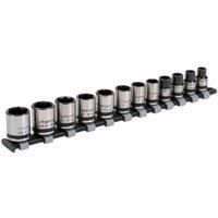 Sealey AK2741B 12pc 3/8"Sq Drive Lock-On™ Socket Set - Black Series