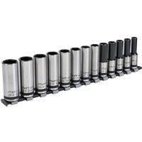 Sealey AK2745B Socket Set 13pc 1/2"Sq Drive Deep Lock-On 6pt Metric Black Series