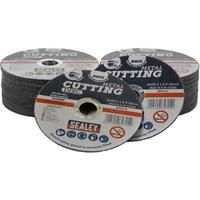 Sealey PTC/100CT50 Cutting Disc Pack of 50 100 x 1.6mm 16mm Bore