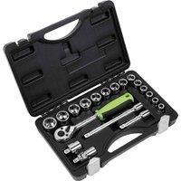Sealey S01235 Socket Set 19pc 3/8"Sq Drive Metric rm 24h parcels