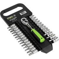 Sealey S01241 Socket & Socket Bit Set 27pc 1/4InSq Drive WallDrive Metric