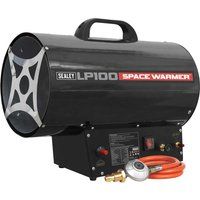 Sealey LP100 Space Warmer Propane Gas Heater 61,000-102,000Btu Warehouse Garage