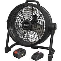 Sealey 2-in-1 Cordless/Corded 16" High Velocity Drum Fan 20V SV20 Series Kit