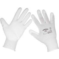 Sealey White Precision Grip Gloves - (Large) - Box of 120 Pairs - SSP50L/B120