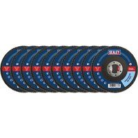 Sealey 80Grit Flap Discs Zirconium Ø115mm Ø22mm Bore - Pack of 10