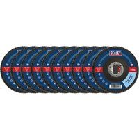 Sealey 120Grit Flap Discs Zirconium Ø115mm Ø22mm Bore - Pack of 10