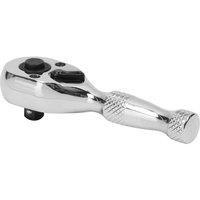 Sealey Ak660S Stubby Ratchet Wrench 1/4Sq Drive Pear-Head Flip Reverse