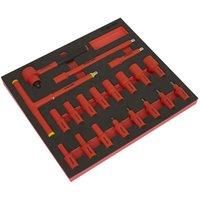 Sealey Premier 20pc 3/8"Sq Drive Insulated Socket Set with Tool Tray - VDE Approved - TBTE02