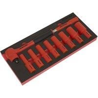Sealey Insulated Socket Set with Tool Tray 10pc 1/2"Sq Drive - VDE Approved