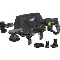 STP23 Sealey CP108VCOMBO7 5 x 10.8V SV10.8 Series Cordless Combo Kit 2 Batteries