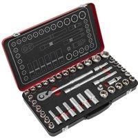Sealey Metric Imperial Socket Set 1/2"D 40pc Deep And Standard 6pt AK7925